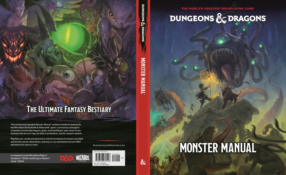 Auch auf das neue Cover des Monsterhandbuchs schafft es wieder der ikonische Betrachter.