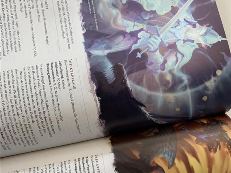Selbst Zauber bekommen im neuen Spielerhandbuch ein paar wirklich tolle Illustrationen, mit denen diese Effekte spürbar werden.