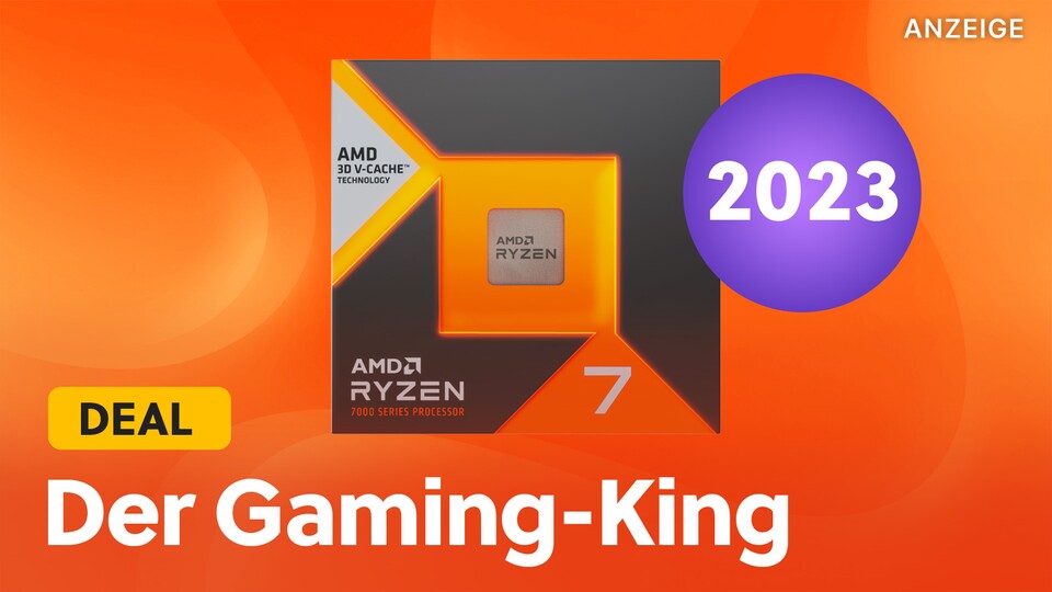 Der AMD Ryzen 7 7800X3D ist die schnellste CPU für Gaming-PCs, die ihr in diesem Angebot sogar noch günstiger bekommt.