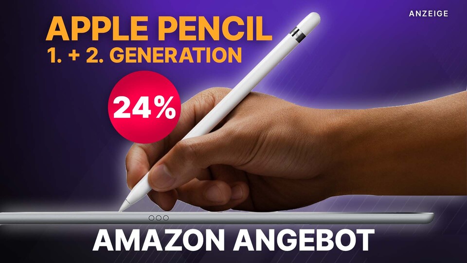 Der Apple Pencil ist das wohl beliebteste iPad Zubehör und momentan bei Amazon endlich wieder stark reduziert.