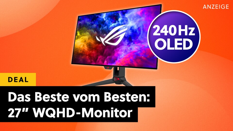 In diesem Amazon-Angebot bekommt ihr gerade den besten WQHD-Gaming-Monitor mit OLED-Technologie günstiger.