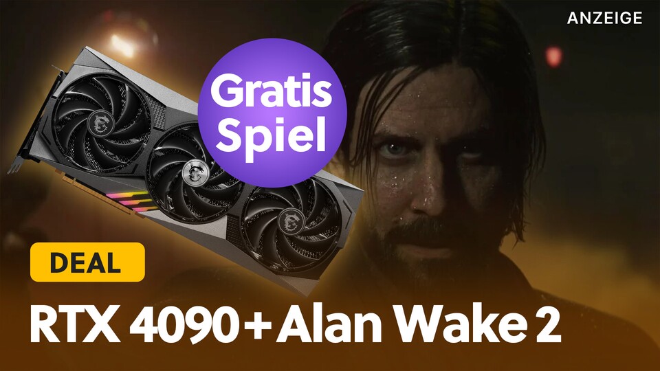 Nach Cyberpunk 2077 wird Alan Wake 2 das kommende Aushängeschild, wenn es um Ray- und Pathtracing geht. Mit diesem Angebot sichert ihr euch nicht nur die RTX 4090 günstiger, sondern auch das Spiel vollkommen gratis dazu.
