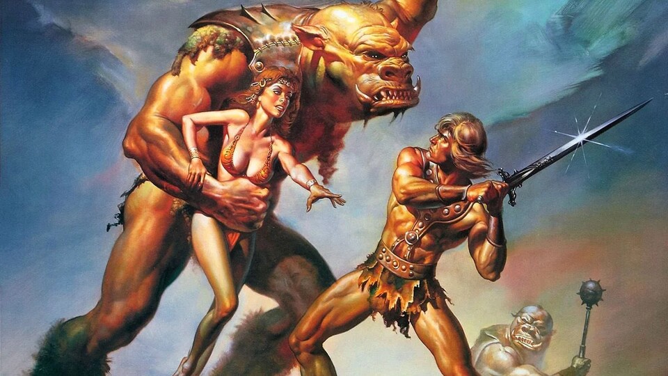 So sah übrigens noch das Filmplakat zum originalen Deathstalker von 1983 aus.