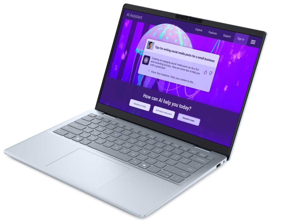 Das Design würde ich als modern und schlicht bezeichnen. (Quelle: Dell)