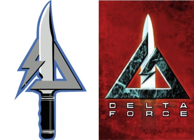 Links: Das Delta-Force-Logo bei Call of Duty: Modern Warfare 3. Rechts: Das Logo in den Delta-Force-Logo von Novalogic.