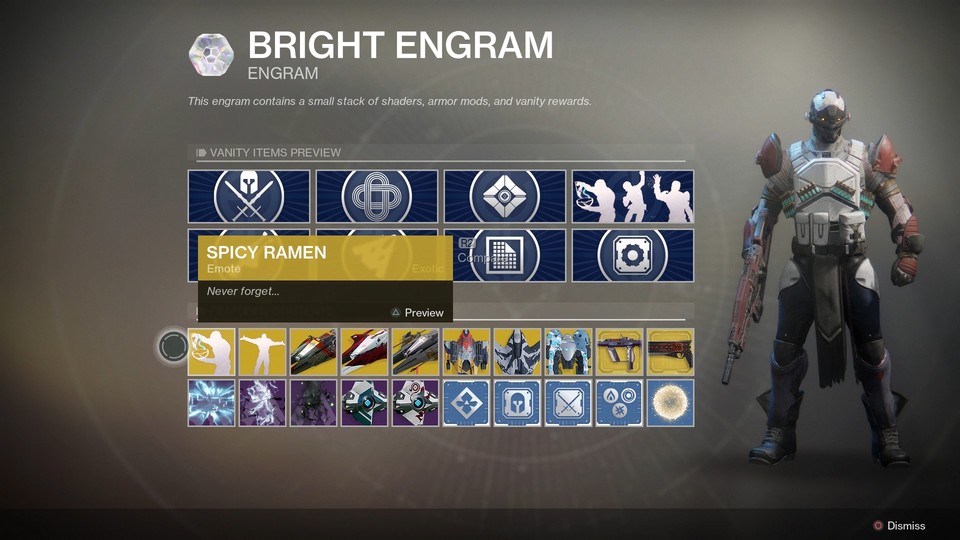 Die Bright Engrams sind die Lootboxen von Destiny 2 und werden mit jedem Levelaufstieg über die Maximalstufe ausgeschüttet. 