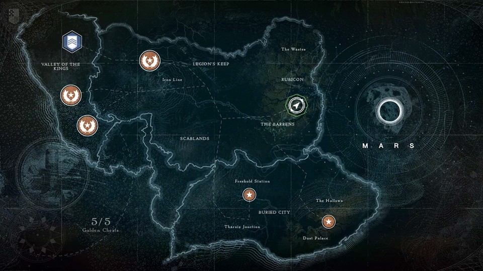 Die Map, wie wir sie kennen, existierte in der Urversion von Destiny nicht. Die Story war linear angelegt.