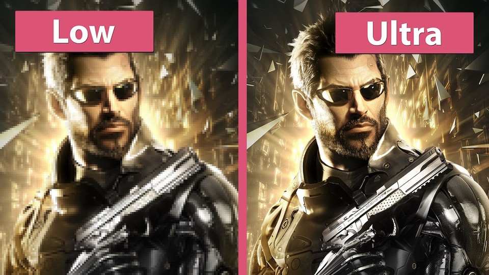 Deus Ex: Mankind Divided - Die Detailstufen von niedrig bis ultra im Grafik-Vergleich