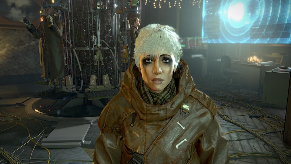 Die Cyberpunk-Optik von Deus Ex: Mankind Divided hat sich gut gehalten.