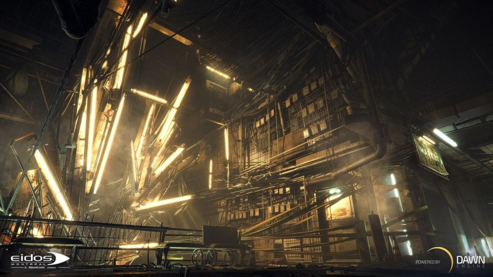 Deus Ex: Universe nutzt die von Eidos Montreal auf Basis der Glacier-2-Engine entwicklete Dawn-Engine. Sie soll unter anderem verbesserte Rendering-Möglichkeiten bieten.