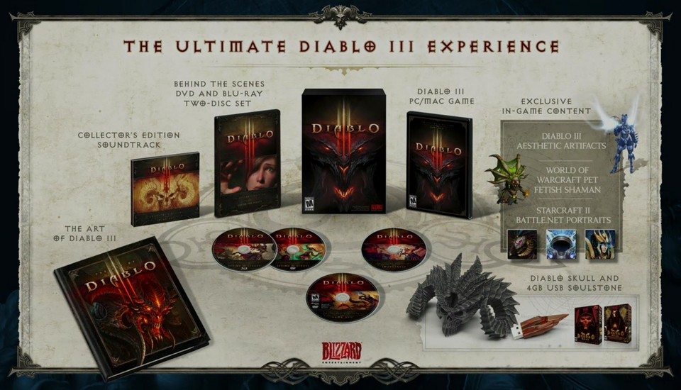 Diablo 3: Inhalte der Collectors Edition.