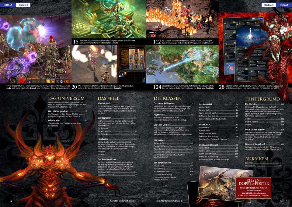 Inhalt des Sonderhefts »Das Ultimative Kompendium« zu Diablo 3 von GameStar. 