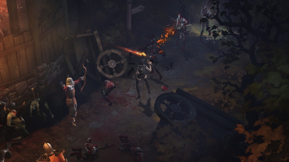 Gemeinsam mit KI-Soldaten kämpft die Dämonenjägerin gegen Zombies.