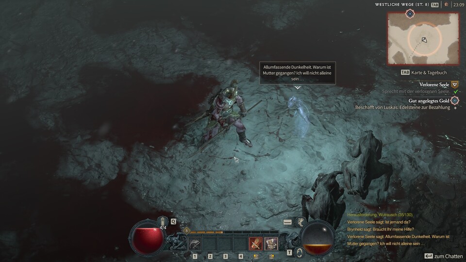 Diablo 4 sieht düster aus und erzählt düstere Geschichten. Die Atmosphäre gehört zu den größten Stärken des Rollenspiels.