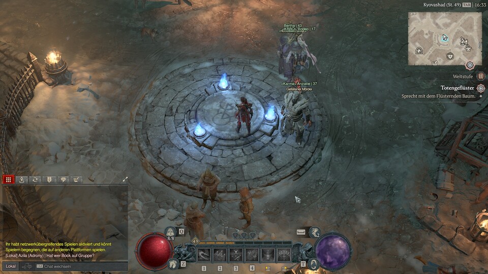 Viel mehr als im Chat lieb fragen, kann man in Diablo 4 aktuell nicht.
