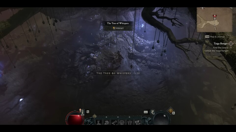 An diesem Baum bekommen Spielerinnen und Spieler Aufgaben, die an Kopfgelder erinnern.