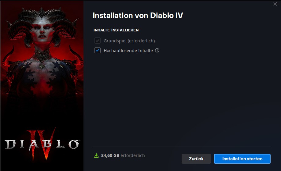 Beim Download von Diablo 4 werdet ihr ohne erklärenden Kontext vor diese Wahl gestellt.