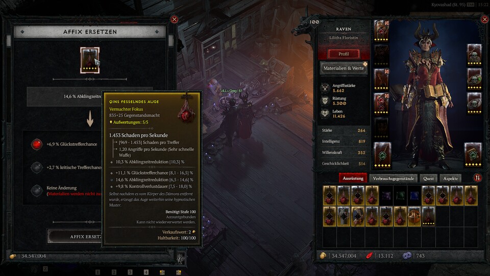 Diese Nebenhand ist für Zauberer und Totenbeschwörer attraktiv. Als Infimist bietet sich sogar die kuriose Möglichkeit an, zweimal Glück drauf zu haben.