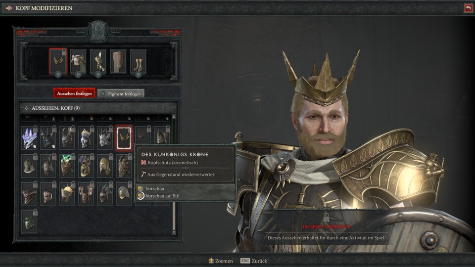In Diablo 4 gibt es neuerdings die Krone des Kuhkönigs als kosmetisches Objekt.
