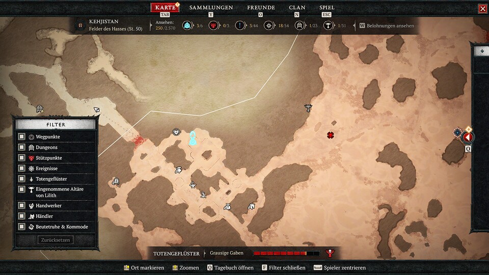 Auserwählte des Hasses entziehen allem, was sie angreifen, Samen des Hasses. Ihre Position wird allen auf der Karte als roter Totenkopf angezeigt.