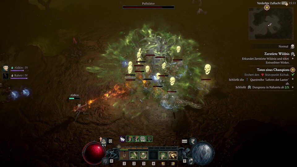 Nur in Dungeons nehme ich mir Zeit, die Gegnerpopulation auszuradieren. Draußen juckt es mich nicht.
