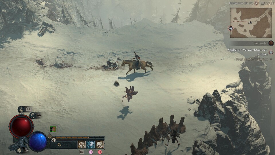 Auf Konsolen kein Problem, am PC nervig: Euer Cursor bestimmt die Reitgeschwindigkeit.