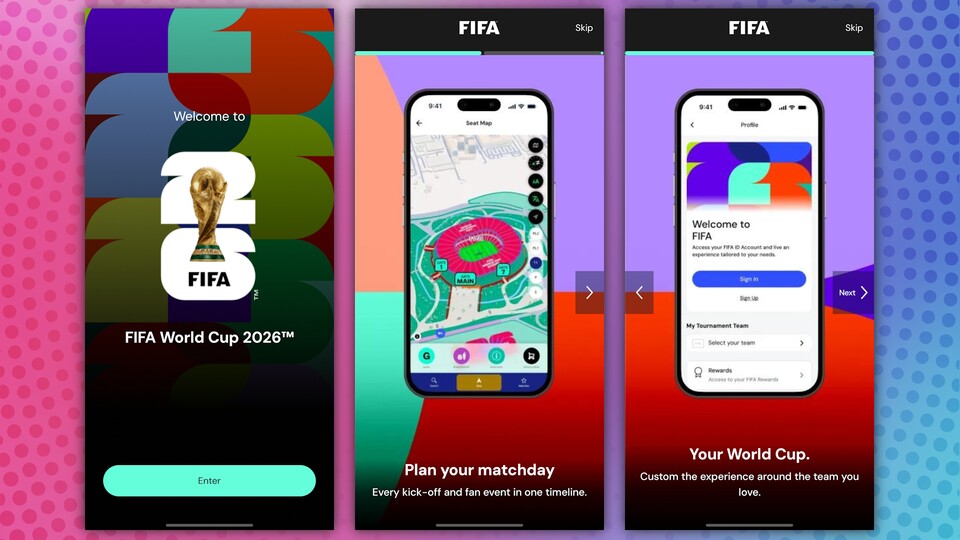 Die offizielle FIFA-App bietet sich vor allem dann an, wenn ihr die WM-Spiele vor Ort besucht. (Bildquelle: FIFA World Cup 2026 GameStar Tech)