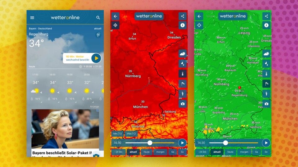 Es gibt viele Wetter-Apps mit unterschiedlichen Vorteilen – ich persönlich nutze am liebsten Wetter Online, da ich hier immer die zuverlässigsten Vorhersagen bekommen habe. (Bildquelle: GameStar Tech Aaron Hofmann)