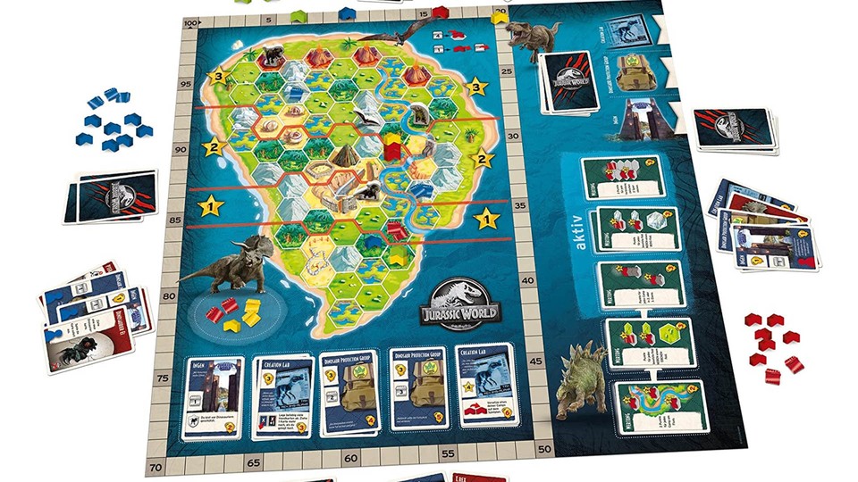 In this board game you return to Isla Nublar - dangers, Ingen and Dinos included.