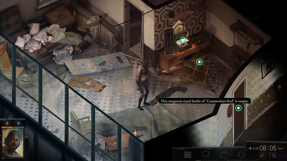 So sieht die Szene im Spiel aus. Extrem ähnlich also, nur dass der Detective nackt rumsteht.