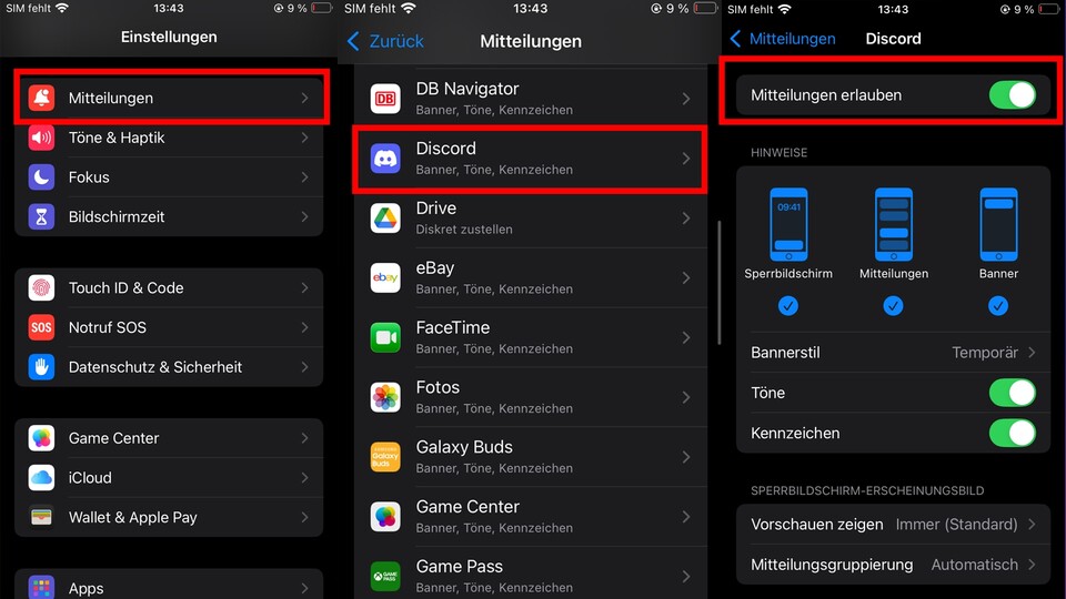 Die Screenshots stammen von einem iPhone SE 3 mit iOS 18.3.1.