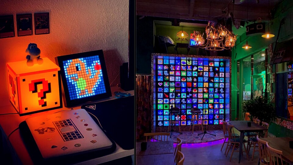 Man kann es auch komplett übertreiben. Aber ich muss schon sagen: So eine leuchtende Pixelwand sieht schon echt schick aus!