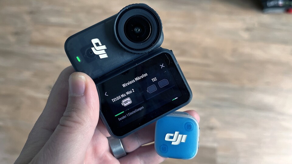Das DJI Mic Mini 2 ist flugs mit meiner Osmo Nano gekoppelt.