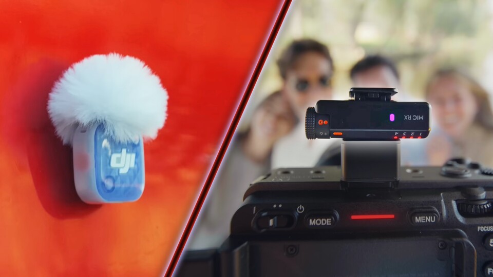 Die SJI Mic Mini 2S lassen sich easy über einen Magneten befestigen. Den Empfänger kann man auch easy am Blitzschuh einer Kamera anbringen und über ein 3,5-mm-Audiokabel verbinden.