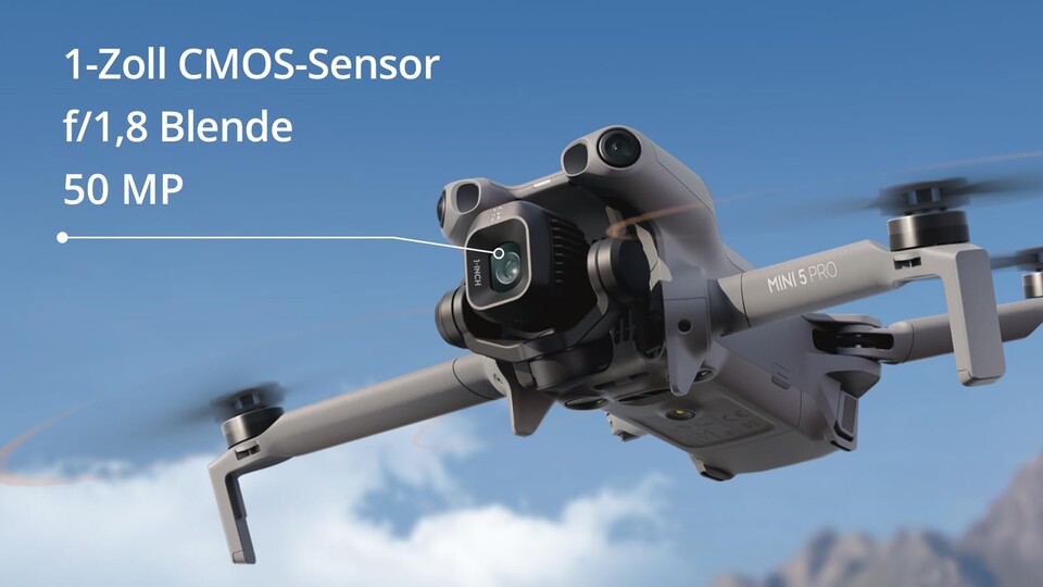 Der neue und um Welten größere Bildsensor der DJI Mini 5 Pro ist ganz sicher die größte und beste Neuerung der Flaggschiff-Drohne.