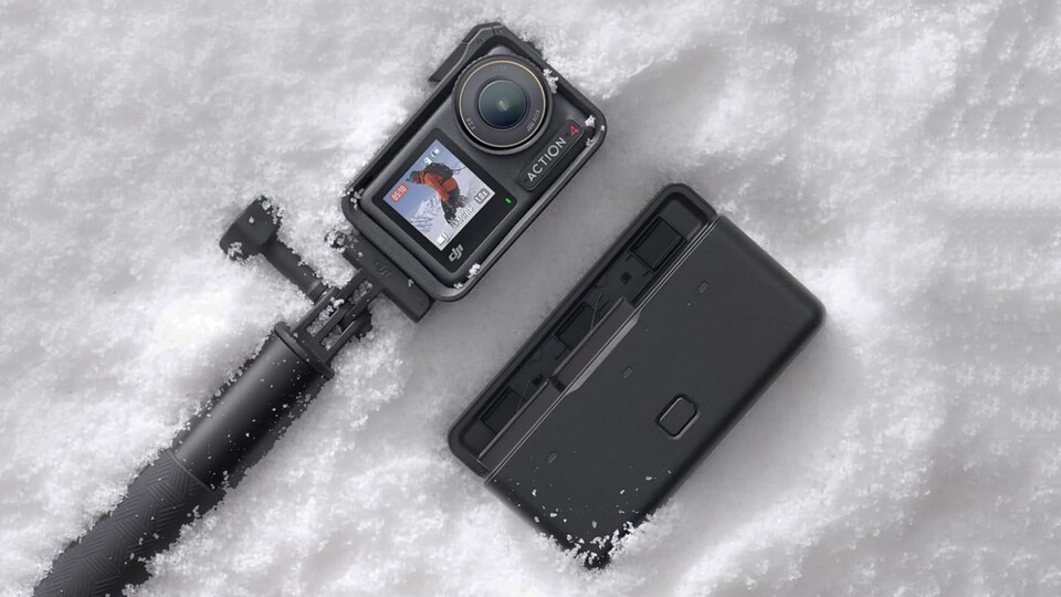 Keine Angst vor Kälte: Der hochkapazitive Akku der Action 4 verträgt auch Minusgrade.