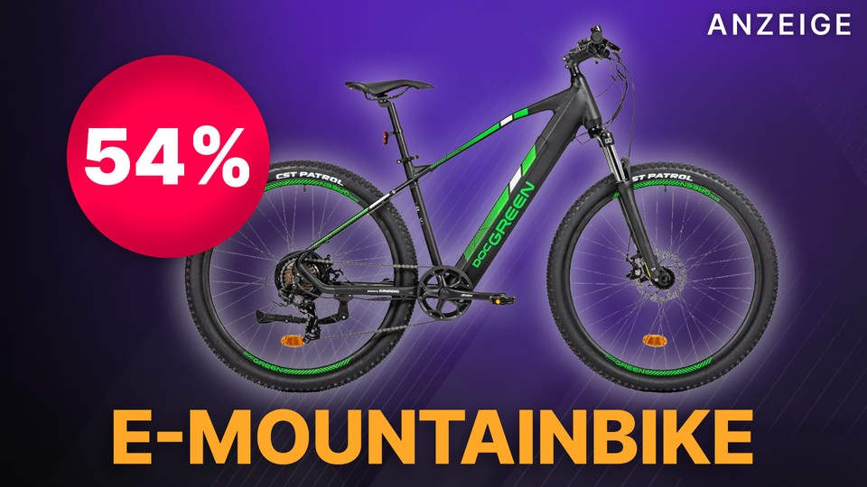 The Doc Green Devos e-mountain bike is currently 54% off at MediaMarkt and only costs €899.