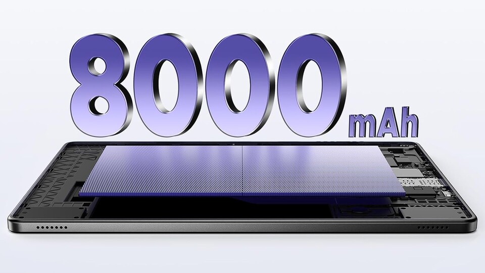 Dank des ausdauernden 8.000 mAh-Akkus macht das DOOGEE Tab G6+ Plus auch bei langanhaltenden Tablet-Sessions nicht so schnell schlapp!