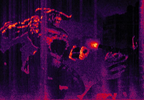 Das Spektogramm zum Lied? »Welcome Back Great Slayer« aus dem Soundtrack Doom Eternal zeigt eine dämonische Szene.