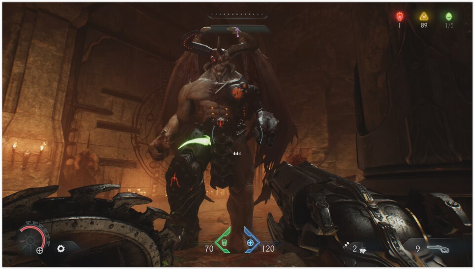 Was wäre Doom ohne die Super Shotgun? Auch diesmal ist die mächtige Flinte wieder bestens für kurze Distanzen geeignet.