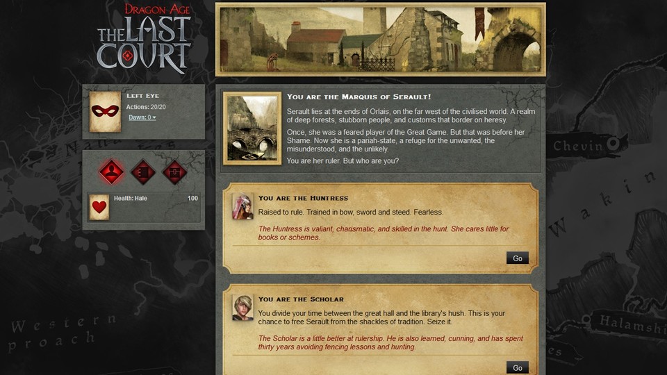 Das Text-Adventure Dragon Age: The Last Court ist jetzt über die Webseite von Dragon Age Keep verfügbar.