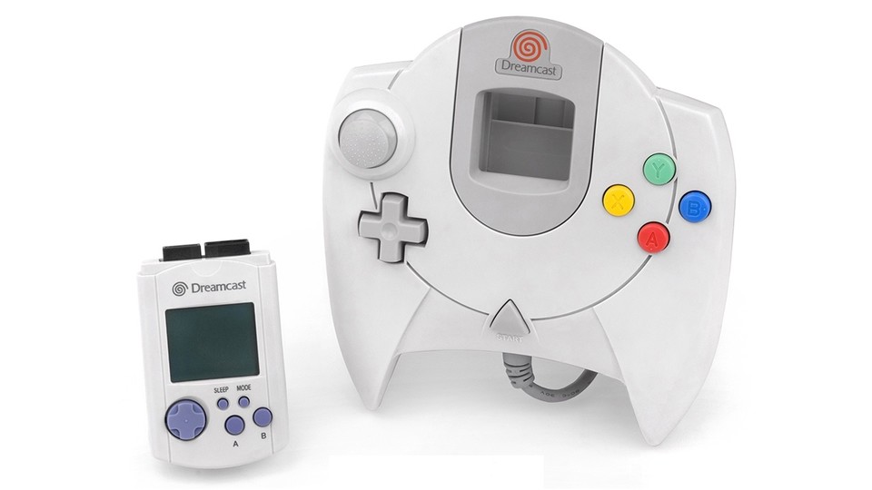 Die Kooperation zwischen Sega und Retro-bit wird wohl zahlreiche klassische Sega-Controller auf den PC befördern. Hier das originale Dreamcast-Pad, inklusive Memory Card. 