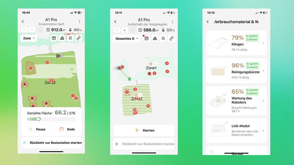 Die Software heutiger Mähroboter ist komplex und bietet viele Funktionen – einige kommen per Update nachträglich hinzu.