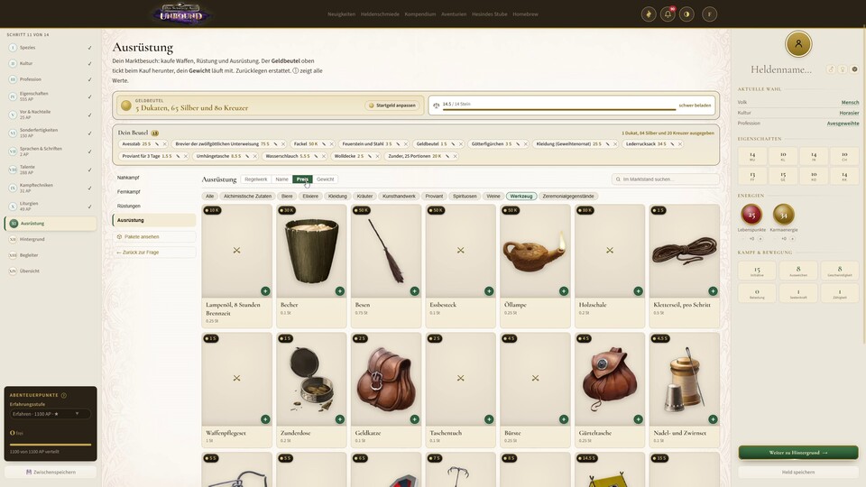 Unbound steckt noch voller nerviger Probleme. Etwas schade ist etwa auch, dass es nicht für alle Items Bilder gibt.
