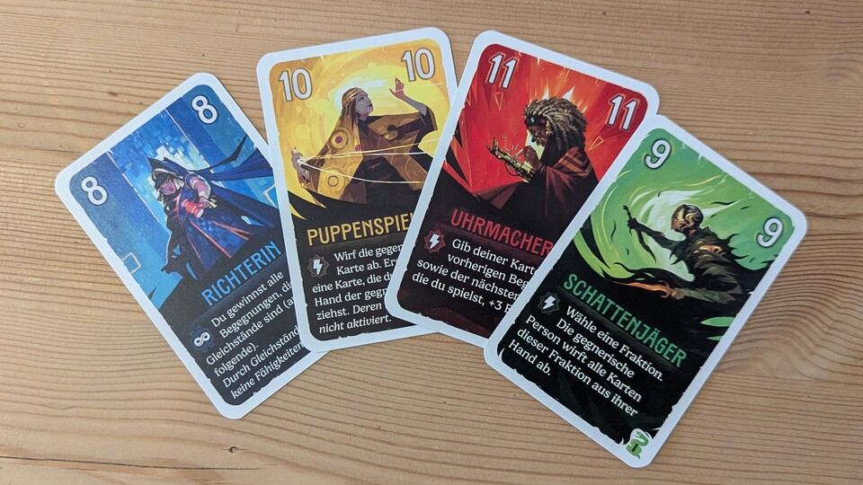 Die vier Fraktionen sind durch unterschiedliche Farben gekennzeichnet.