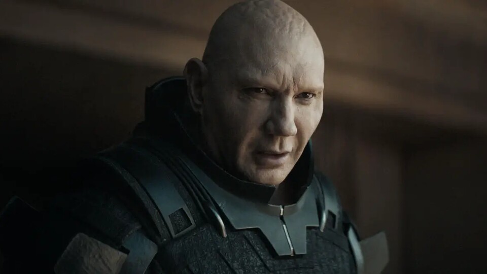 Dave Bautista war schon als Glossu Rabban in Dune kein angenehmer Zeitgenosse. Bildquelle: Warner Bros.