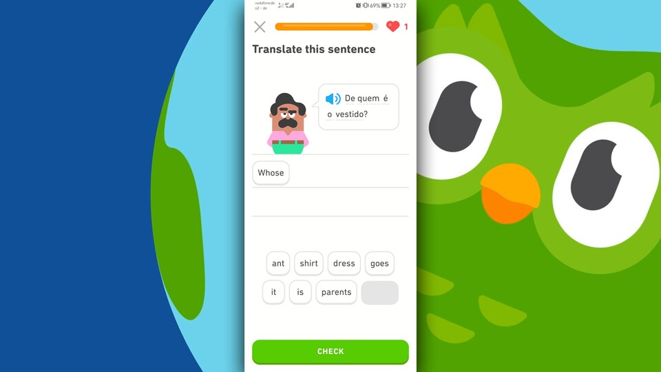 Kein Italienisch, sondern Portugiesisch: Meine Frau hat mich zu Duolingo gebracht.