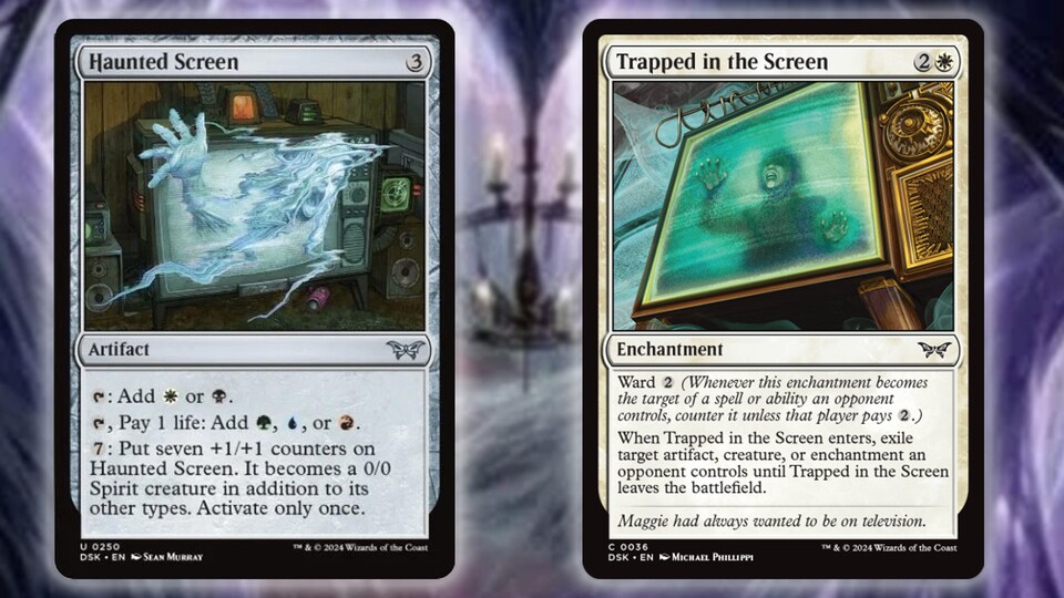 In Duskmourn wimmelt es nur so vor Geistern, Monstern und Fallen, die euch auf ewig verdammen.