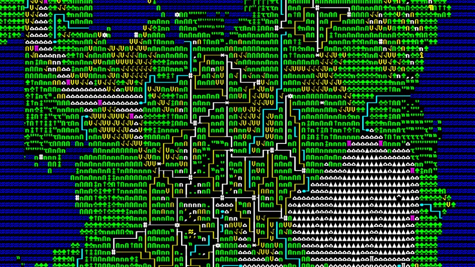 Grüne Wälder, hohe Berge: Jedes ASCII-Zeichen hat seine eigene Bedeutung.