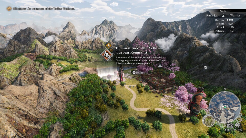 Auf der Weltkarte könnt ihr euch in kleinere Scharmützel abseits der Story stürzen und euren Charakter gezielt aufleveln.